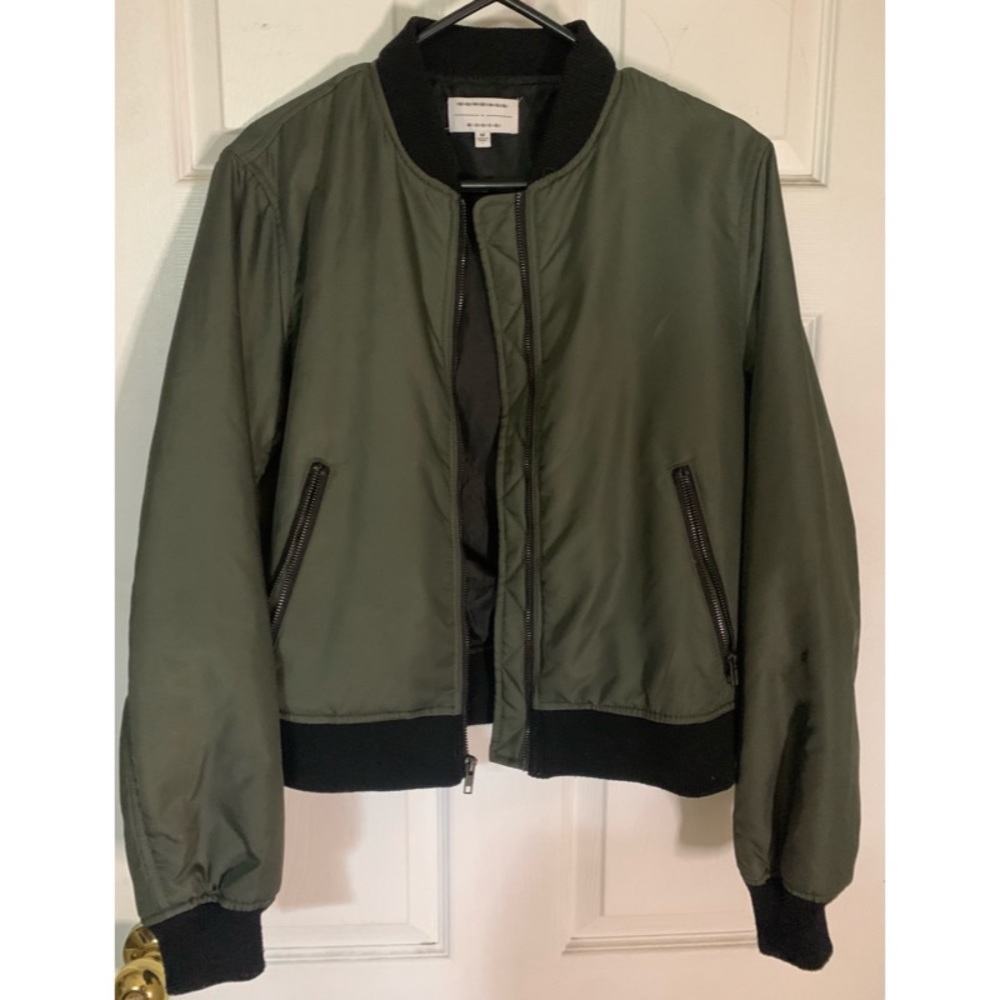 Kendall + Kylie Green Bomber Jacket